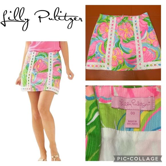 Lilly Pulitzer Pansy Skort So A Peeling Size 00 - Picture 1 of 11